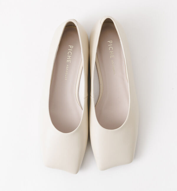 AU BANNISTER「【LAROUTE】オブリークトゥフラットパンプス」|パンプス|