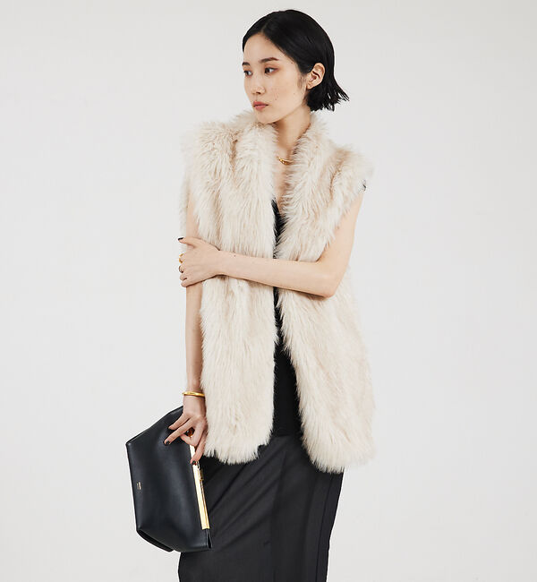 The Store by C' 「【COCUCA】エコファーベスト」|ダウンベスト・ベスト|オフホワイト