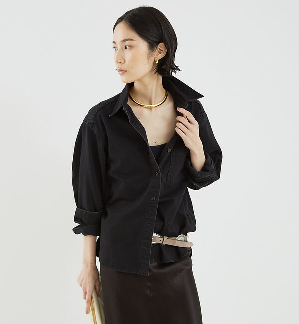 The Store by C' 「【COCUCA】デニムシャツ」|シャツ・ブラウス|ブラック