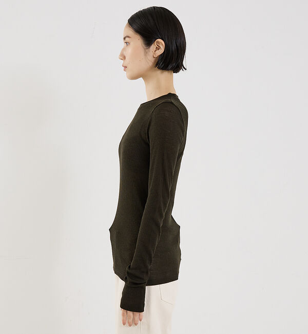 The Store by C' 「【COCUCA】ウールシフォンリブプルオーバー」|Tシャツ・カットソー|