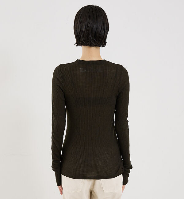 The Store by C' 「【COCUCA】ウールシフォンリブプルオーバー」|Tシャツ・カットソー|