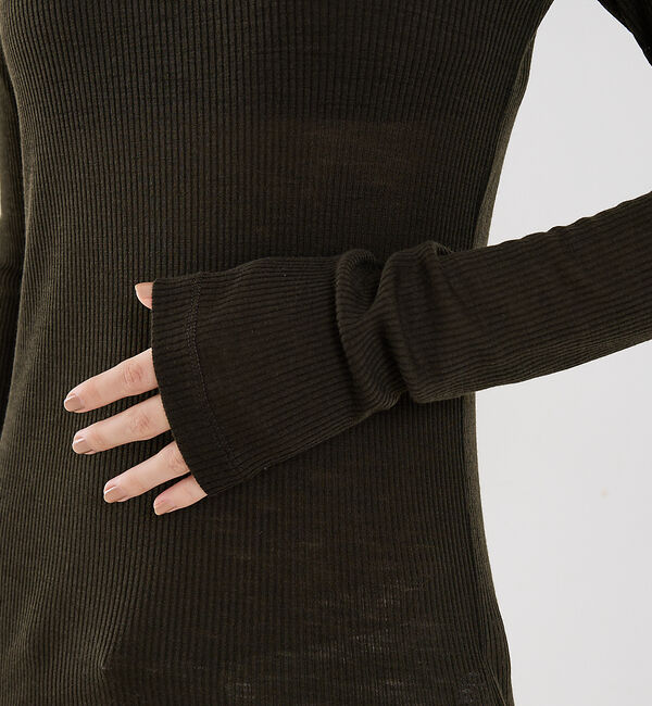 The Store by C' 「【COCUCA】ウールシフォンリブプルオーバー」|Tシャツ・カットソー|