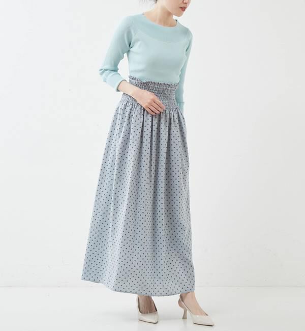 TIARA「プチフリルボートネックリブニット」|ニット・セーター|