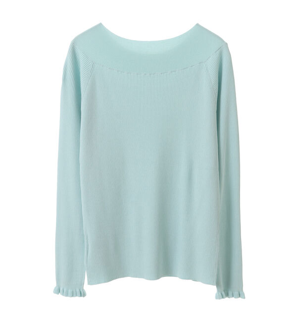 TIARA「プチフリルボートネックリブニット」|ニット・セーター|