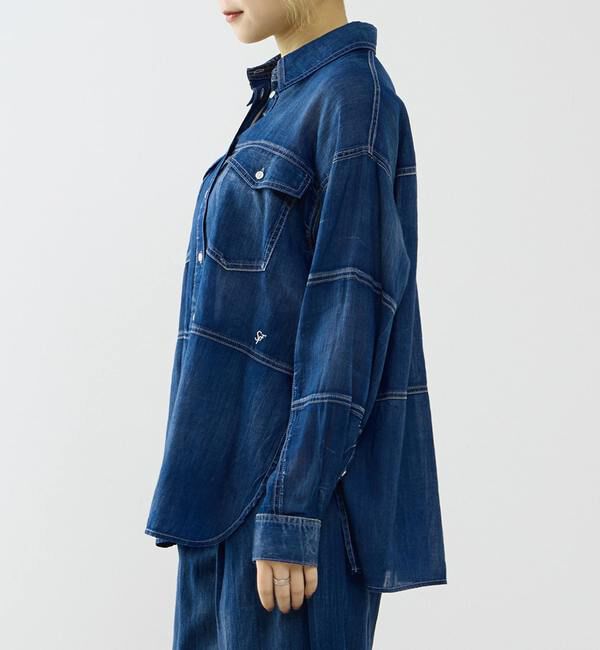 SOFFITTO「シアーデニムシャツ」|シャツ・ブラウス|