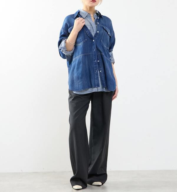 SOFFITTO「シアーデニムシャツ」|シャツ・ブラウス|