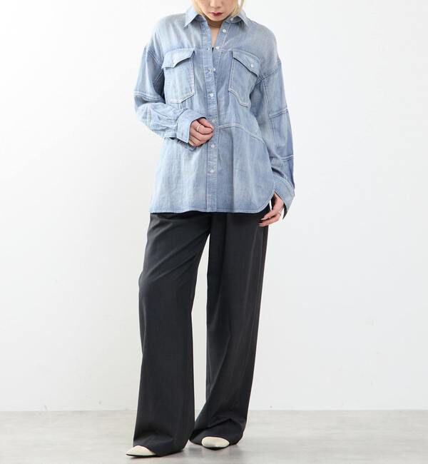 SOFFITTO「シアーデニムシャツ」|シャツ・ブラウス|