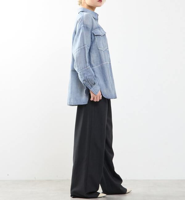SOFFITTO「シアーデニムシャツ」|シャツ・ブラウス|