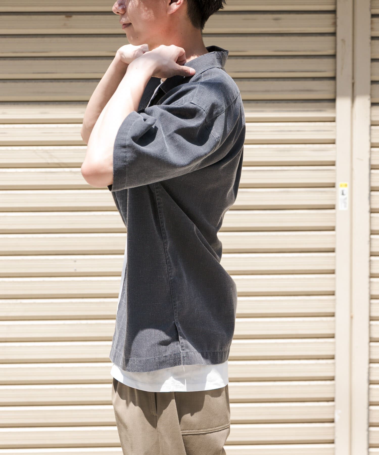 URBAN RESEARCH DOORS「FORK&SPOON　ピグメントプリントシャツ」|シャツ・ブラウス|