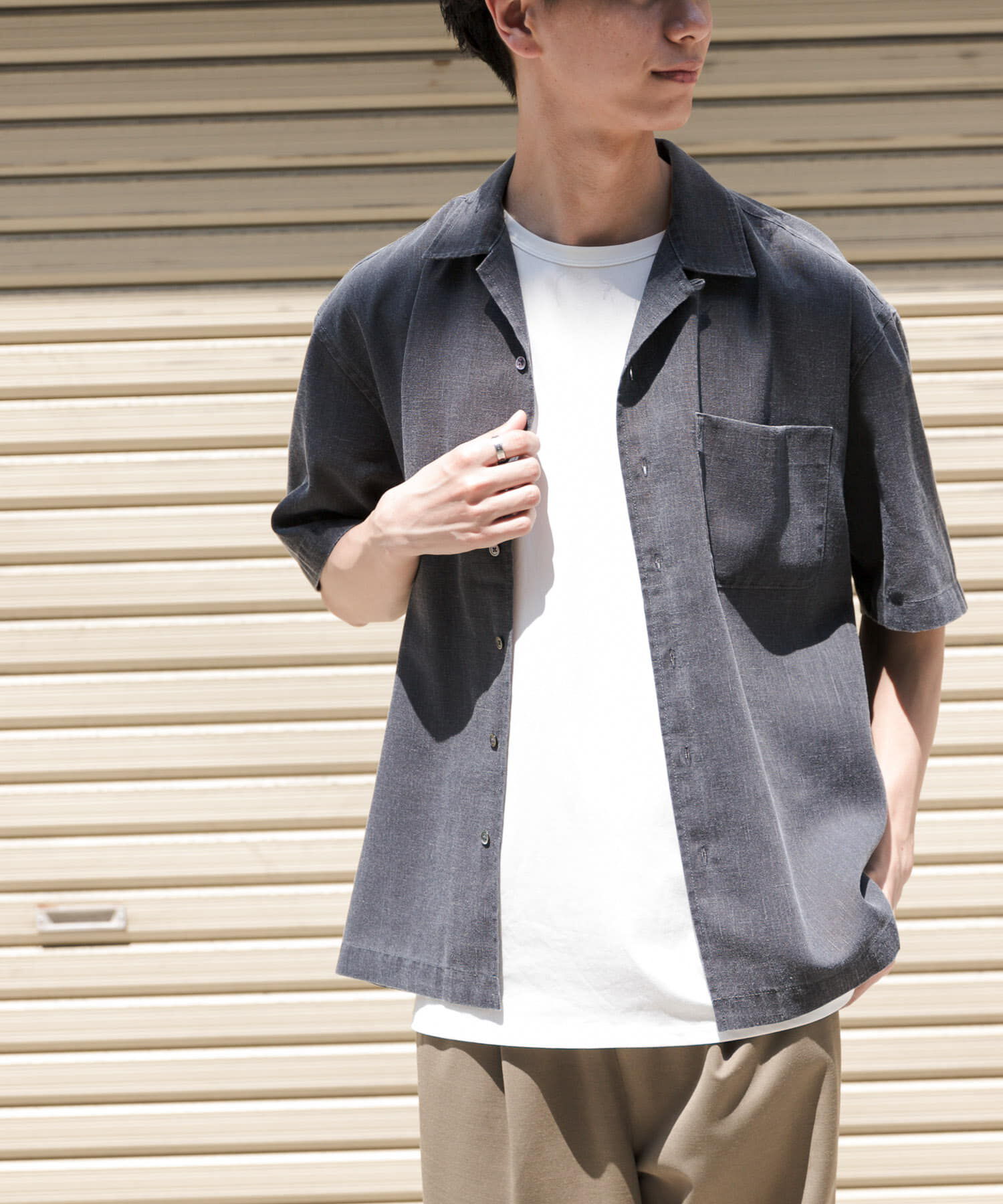 URBAN RESEARCH DOORS「FORK&SPOON　ピグメントプリントシャツ」|シャツ・ブラウス|