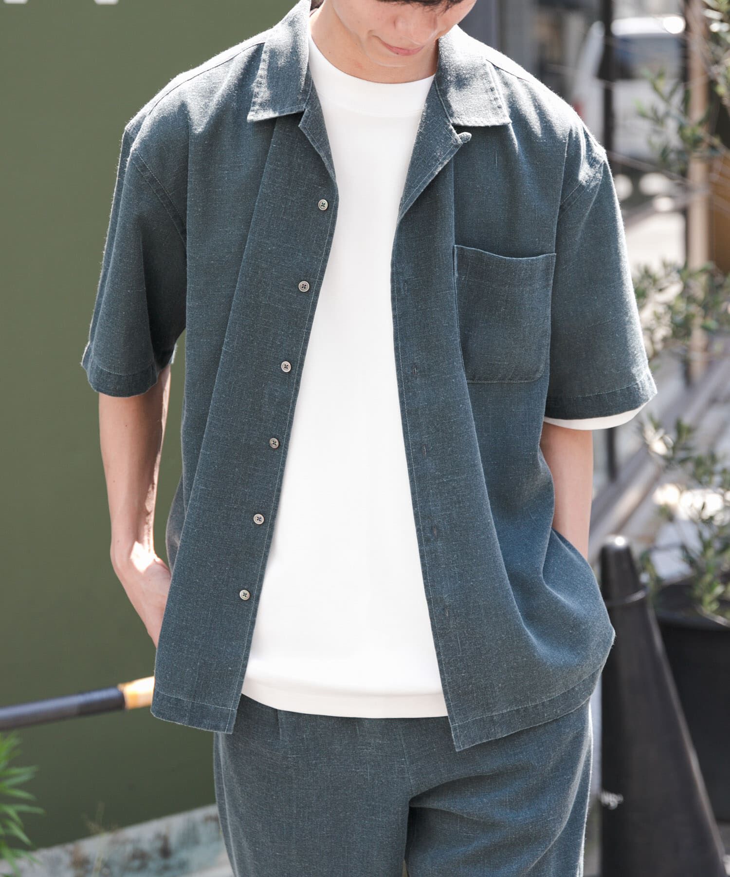 URBAN RESEARCH DOORS「FORK&SPOON　ピグメントプリントシャツ」|シャツ・ブラウス|