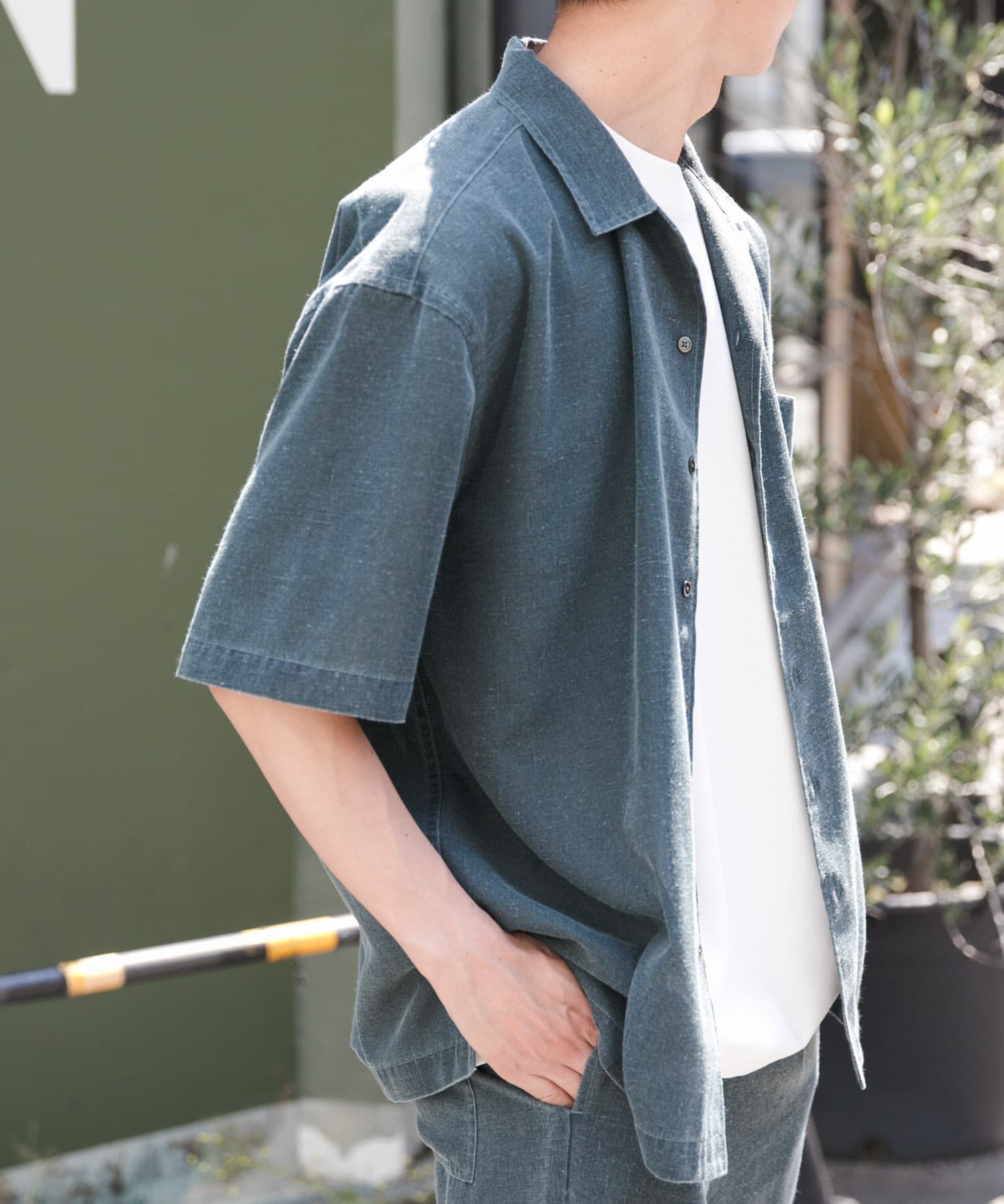 URBAN RESEARCH DOORS「FORK&SPOON　ピグメントプリントシャツ」|シャツ・ブラウス|