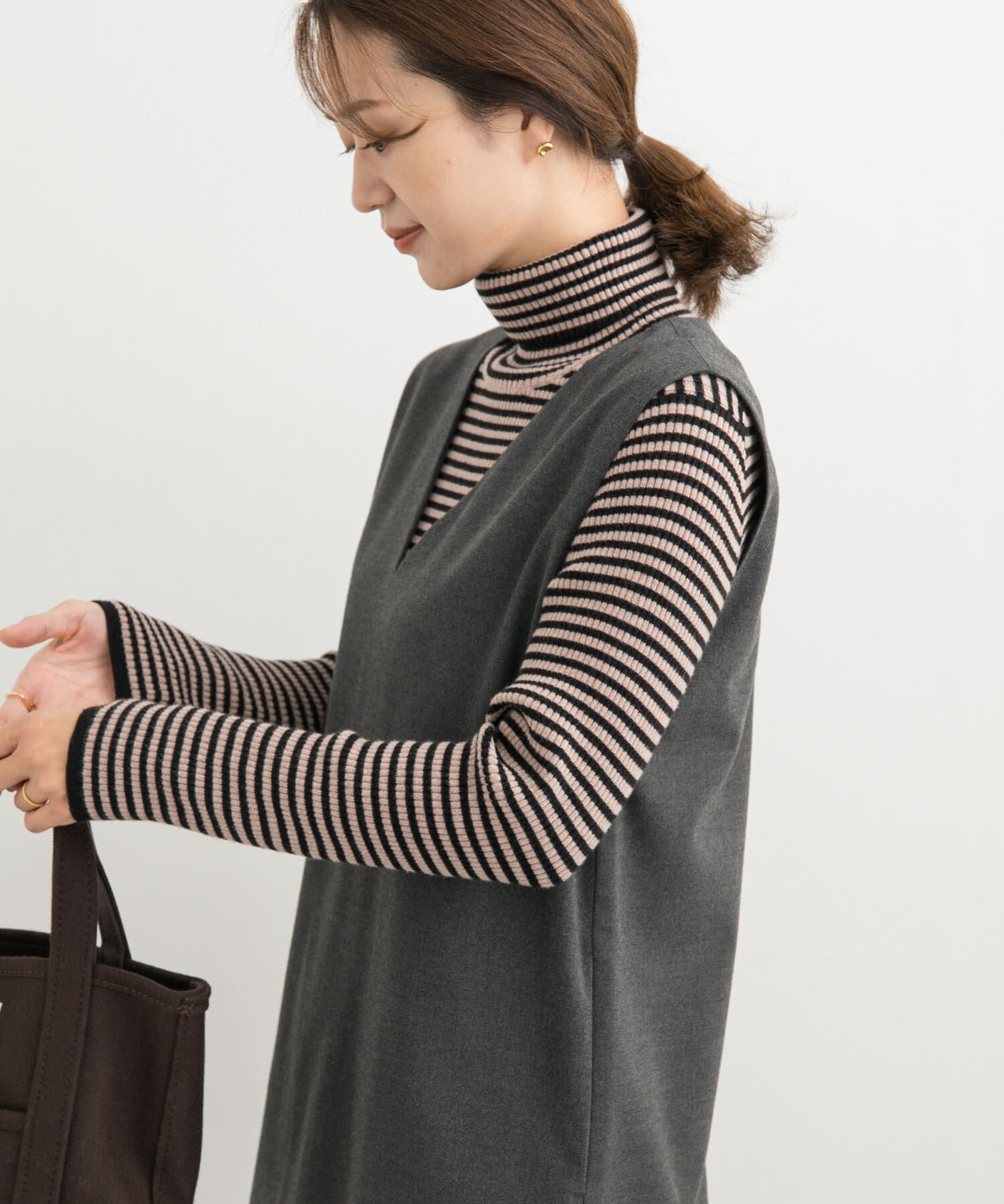 URBAN RESEARCH DOORS「ボーダーリブタートル」|ニット・セーター|