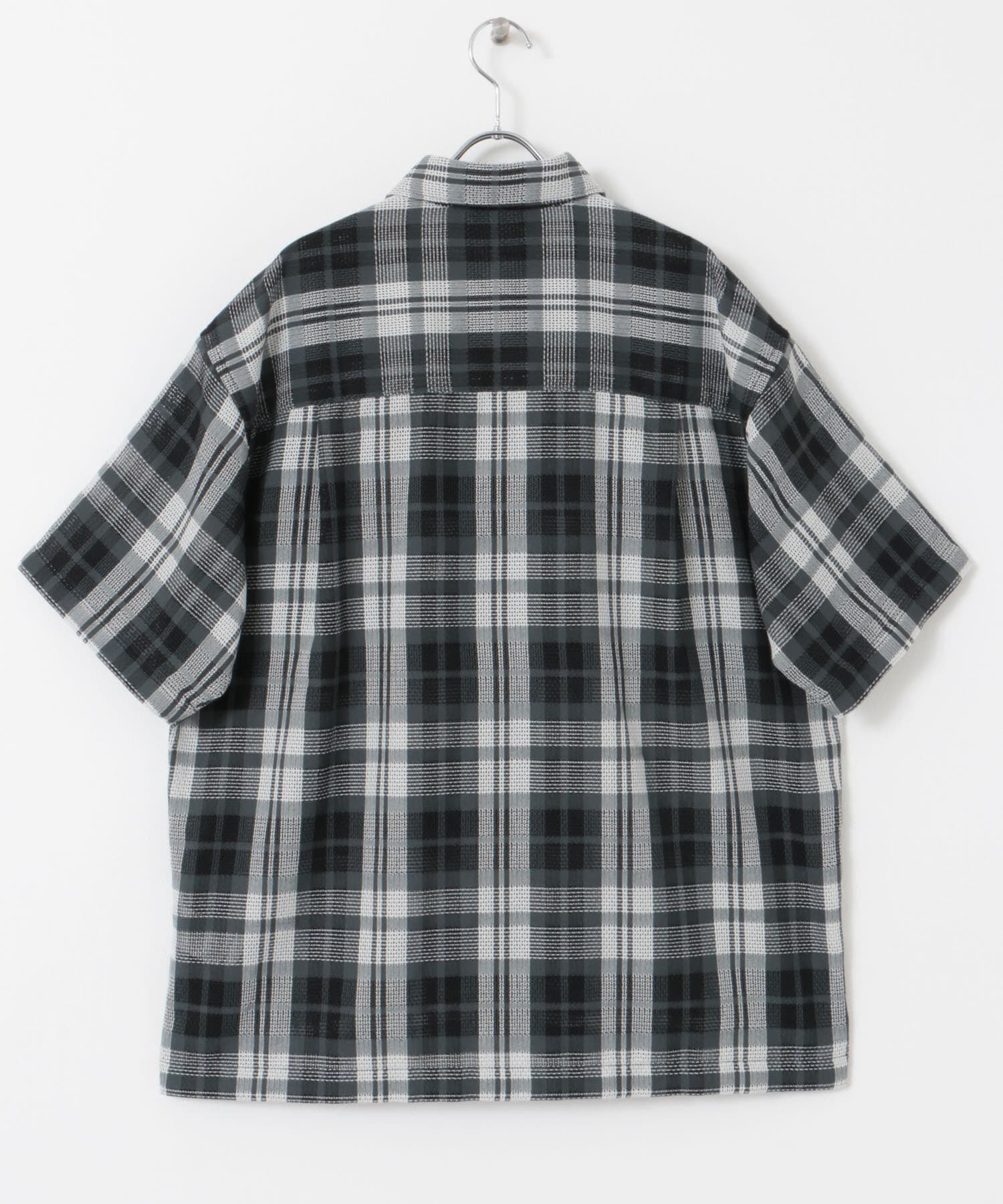 URBAN RESEARCH DOORS「カラミ織ショートスリーブチェックシャツ」|シャツ・ブラウス|