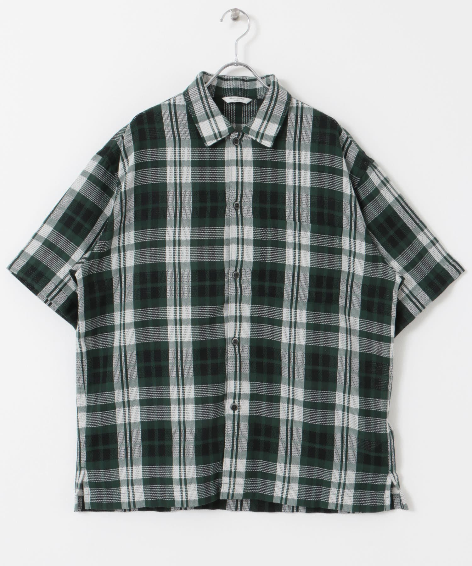 URBAN RESEARCH DOORS「カラミ織ショートスリーブチェックシャツ」|シャツ・ブラウス|