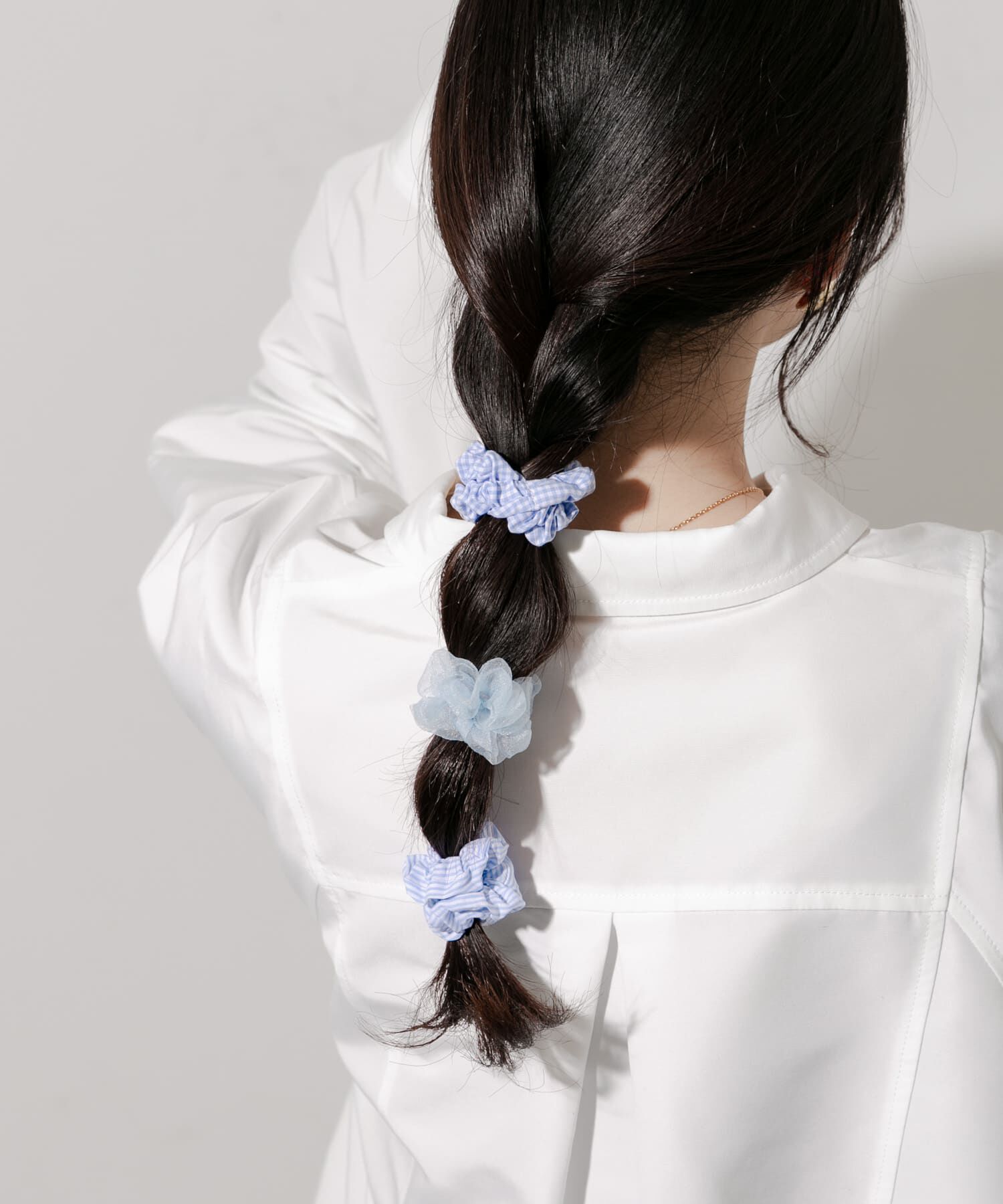 SMELLY「ギンガムチェック3セットヘアゴム」|ヘアゴム・シュシュ|