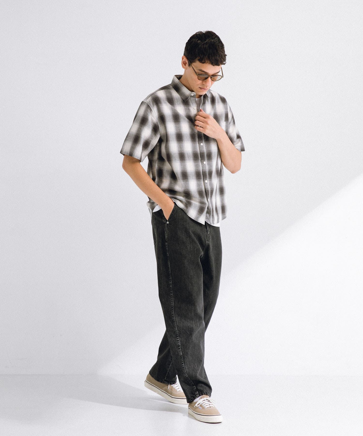 Sonny Label 「『吸水速乾/接触冷感』リネン混ハーフスリーブシャツ」|シャツ・ブラウス|