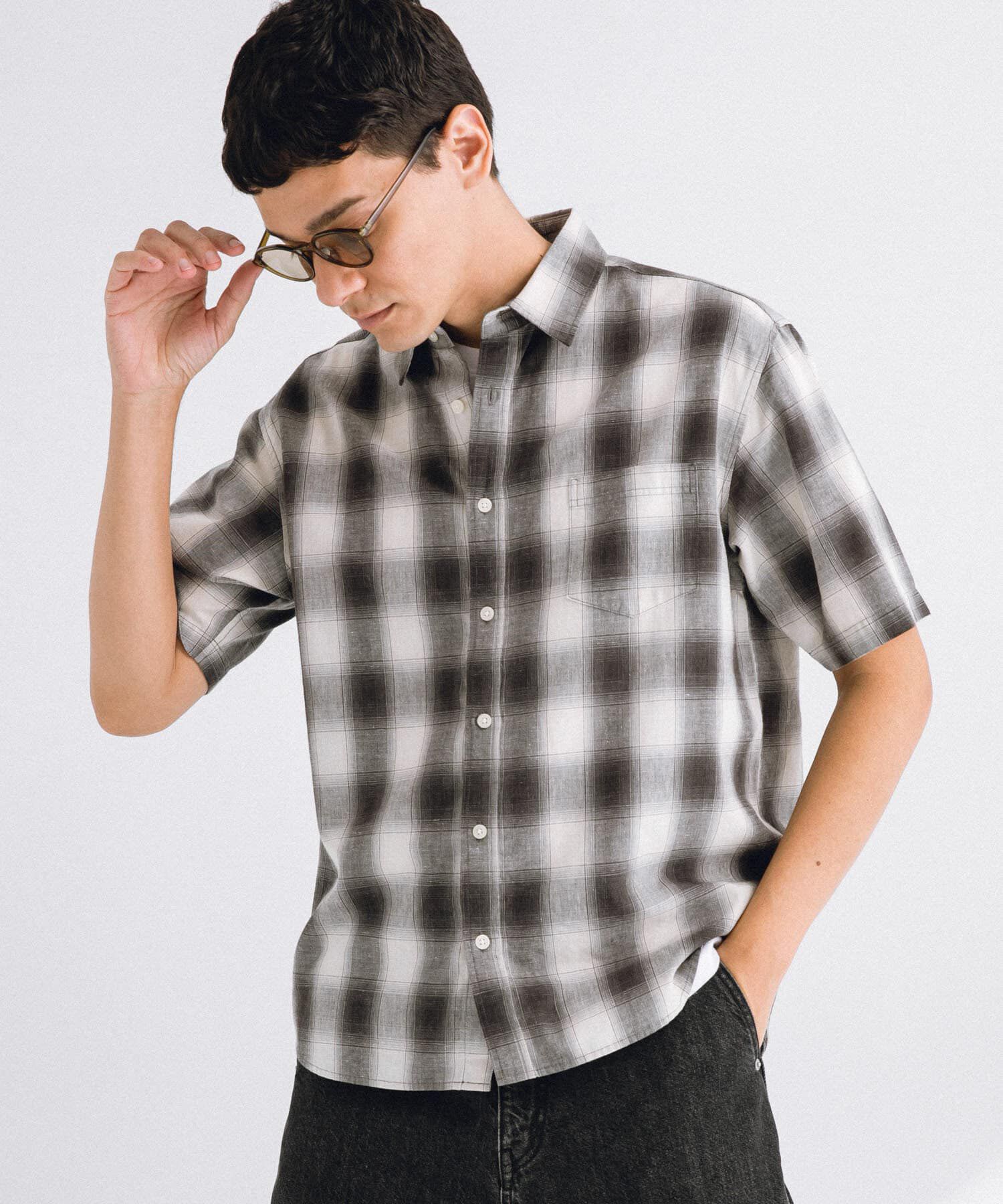 Sonny Label 「『吸水速乾/接触冷感』リネン混ハーフスリーブシャツ」|シャツ・ブラウス|