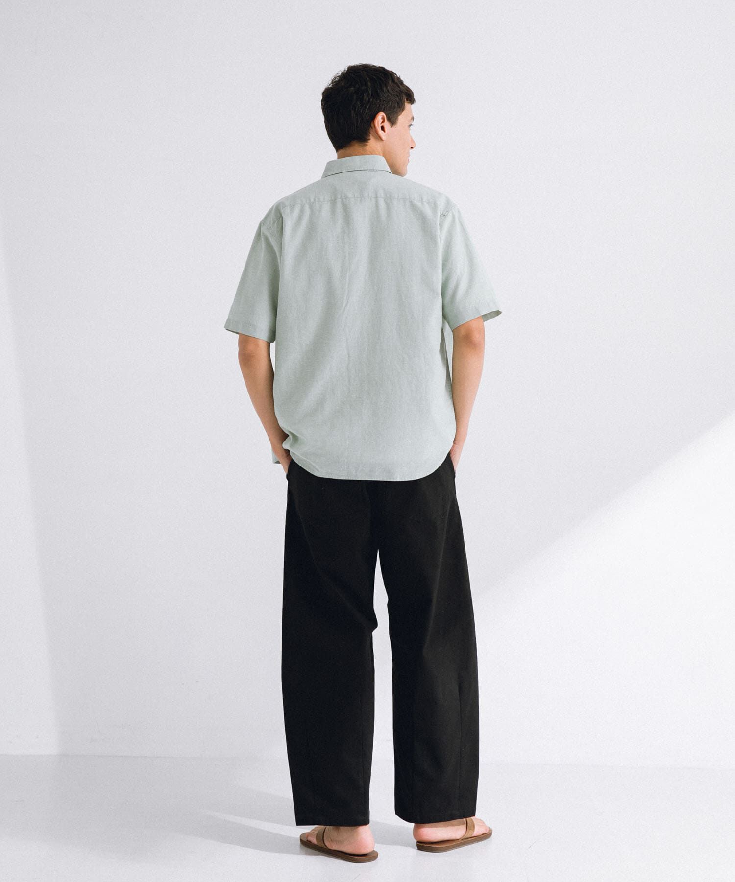 Sonny Label 「『吸水速乾/接触冷感』リネン混ハーフスリーブシャツ」|シャツ・ブラウス|