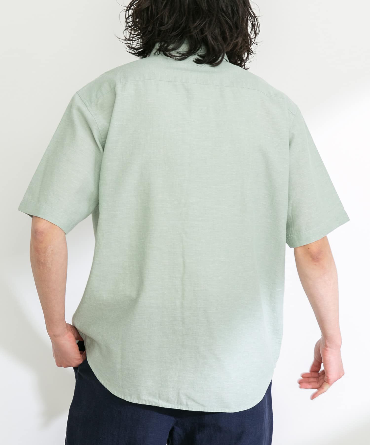 Sonny Label 「『吸水速乾/接触冷感』リネン混ハーフスリーブシャツ」|シャツ・ブラウス|