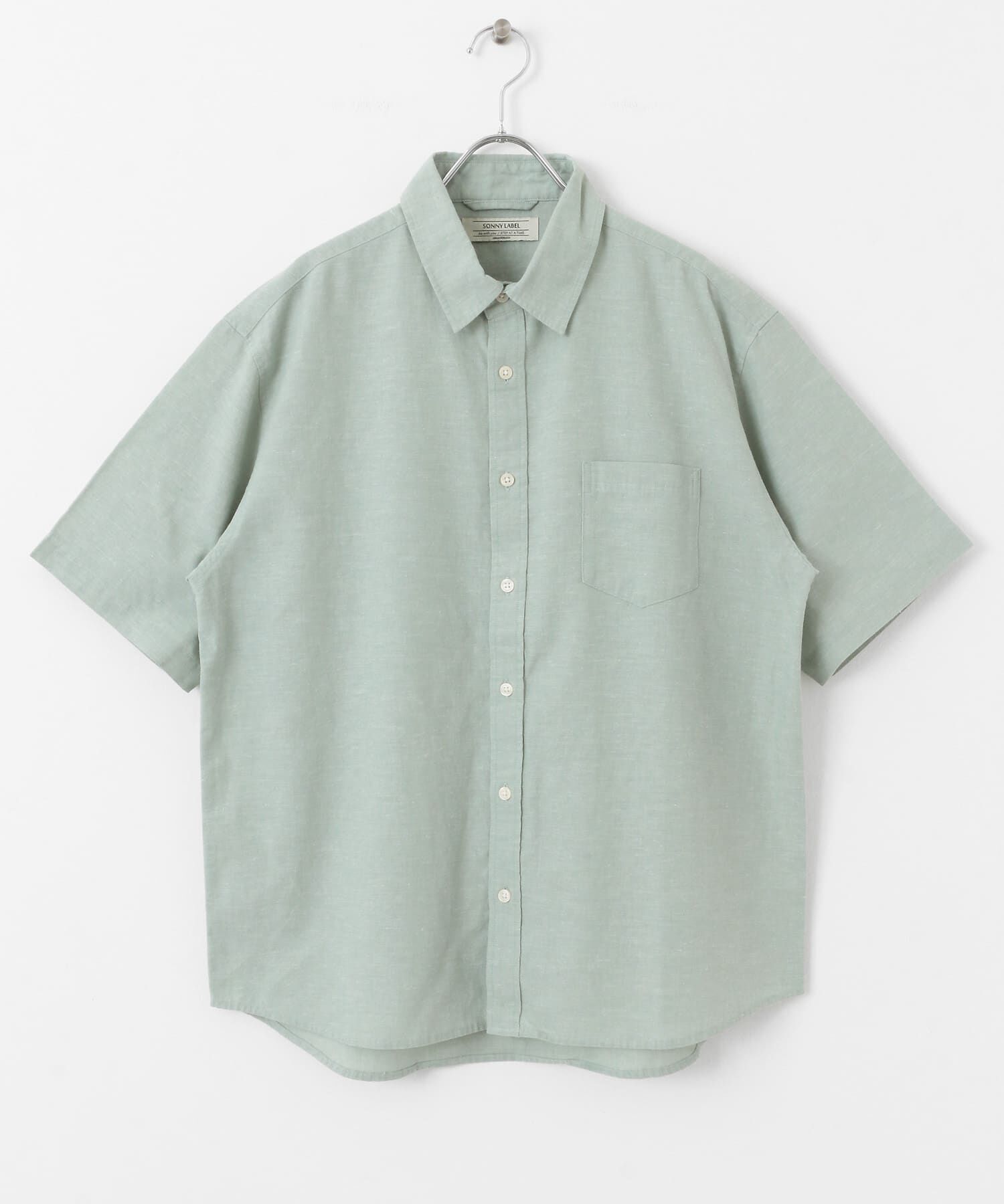 Sonny Label 「『吸水速乾/接触冷感』リネン混ハーフスリーブシャツ」|シャツ・ブラウス|