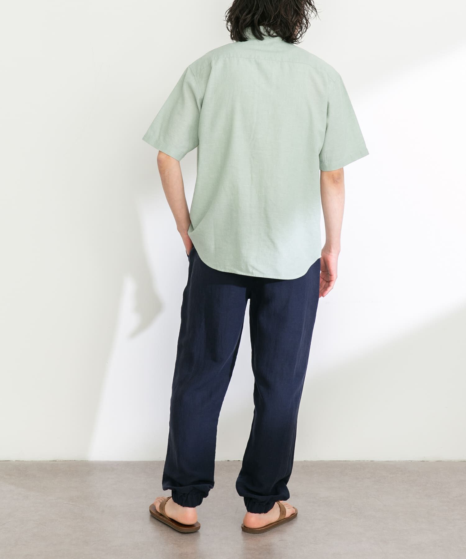 Sonny Label 「『吸水速乾/接触冷感』リネン混ハーフスリーブシャツ」|シャツ・ブラウス|