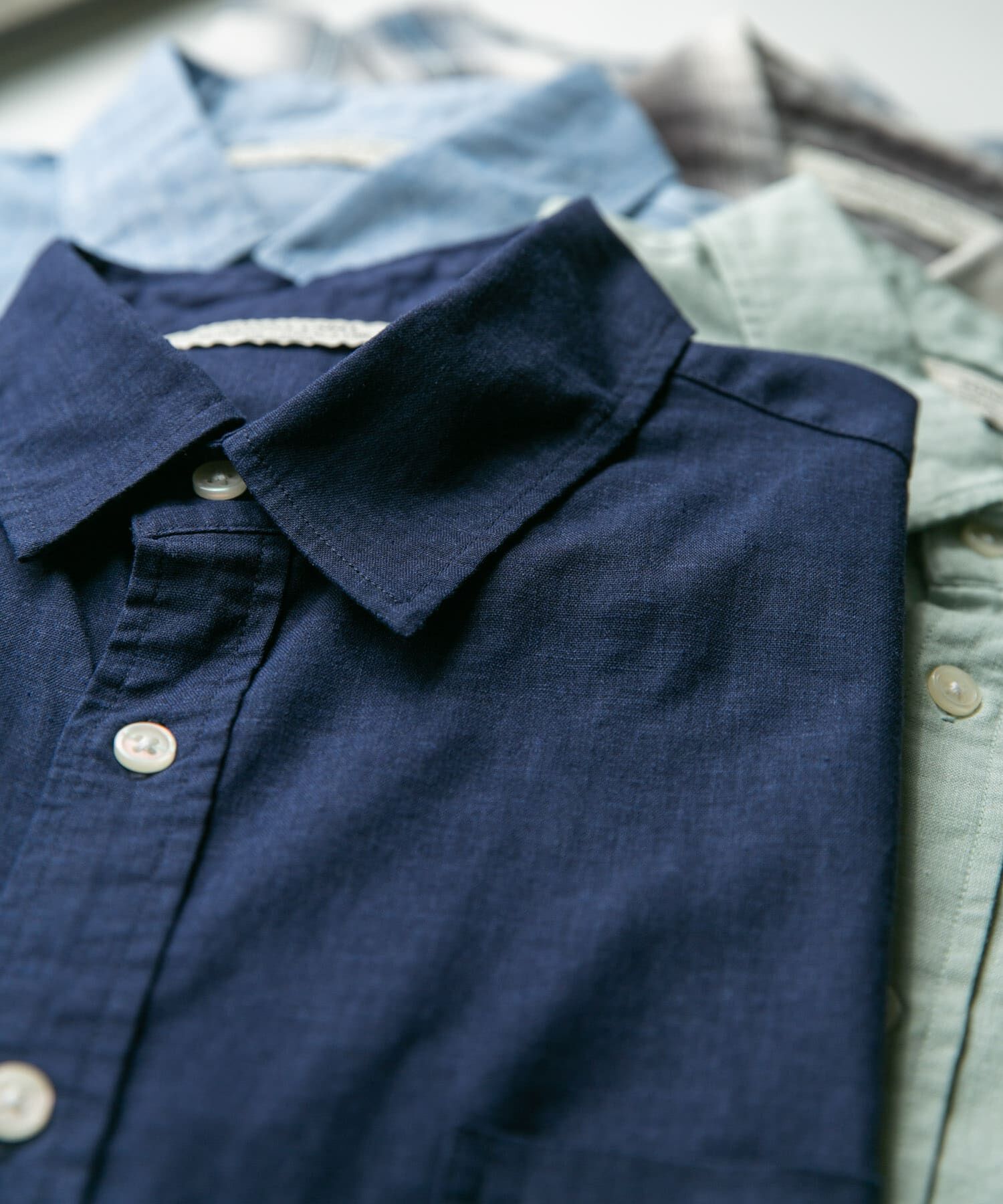 Sonny Label 「『吸水速乾/接触冷感』リネン混ハーフスリーブシャツ」|シャツ・ブラウス|