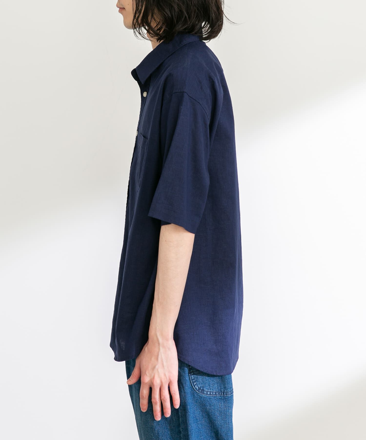 Sonny Label 「『吸水速乾/接触冷感』リネン混ハーフスリーブシャツ」|シャツ・ブラウス|