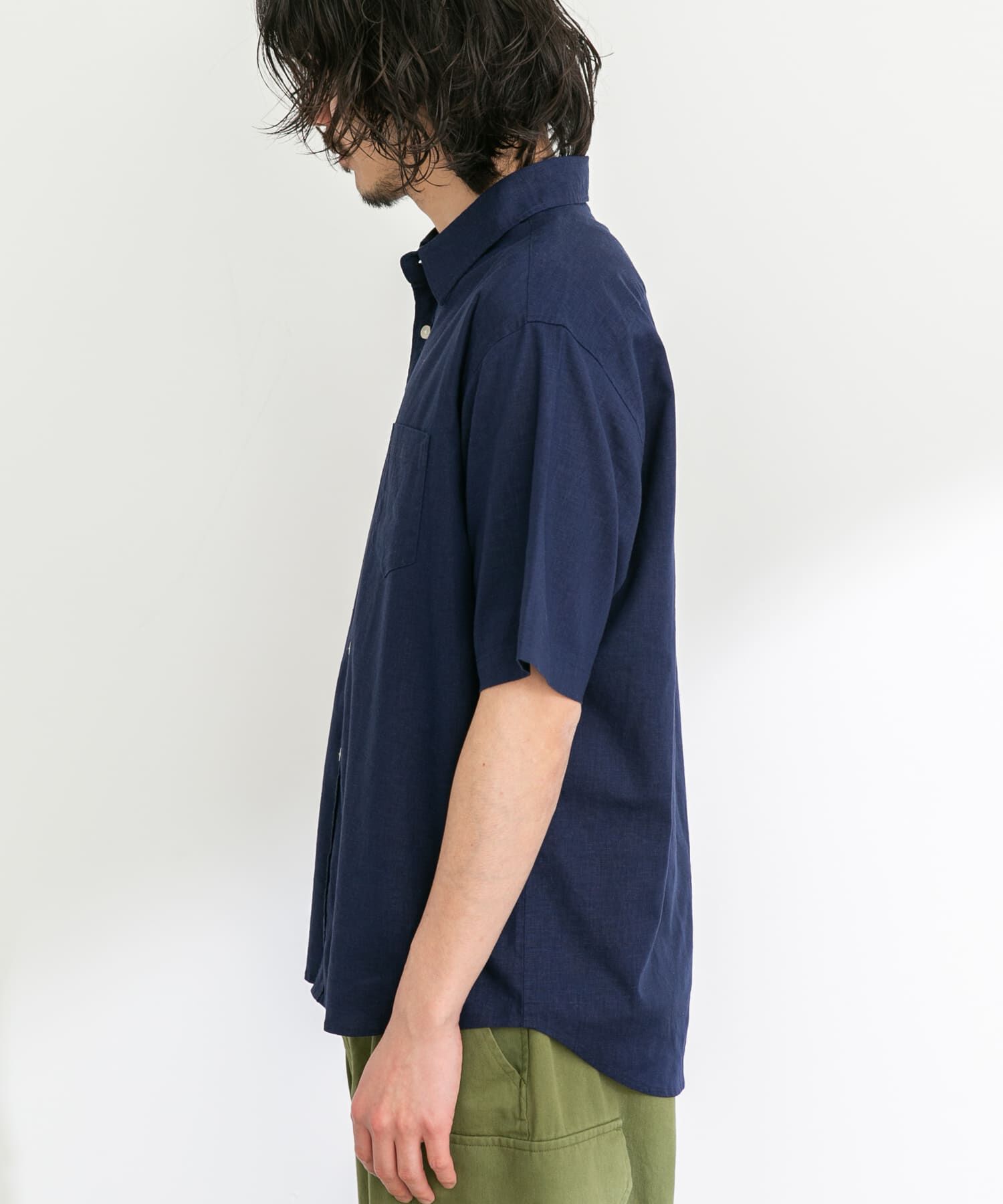 Sonny Label 「『吸水速乾/接触冷感』リネン混ハーフスリーブシャツ」|シャツ・ブラウス|