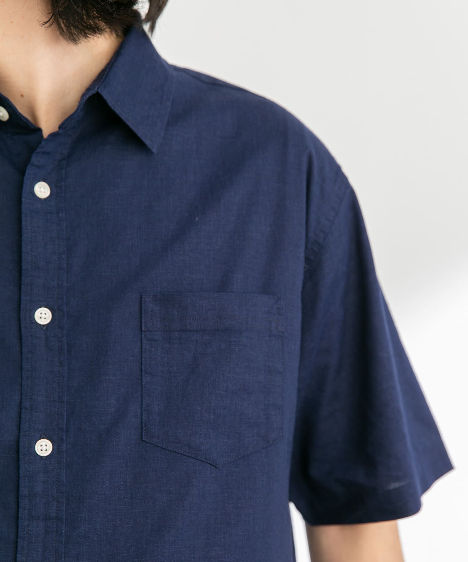 Sonny Label 「『吸水速乾/接触冷感』リネン混ハーフスリーブシャツ」|シャツ・ブラウス|