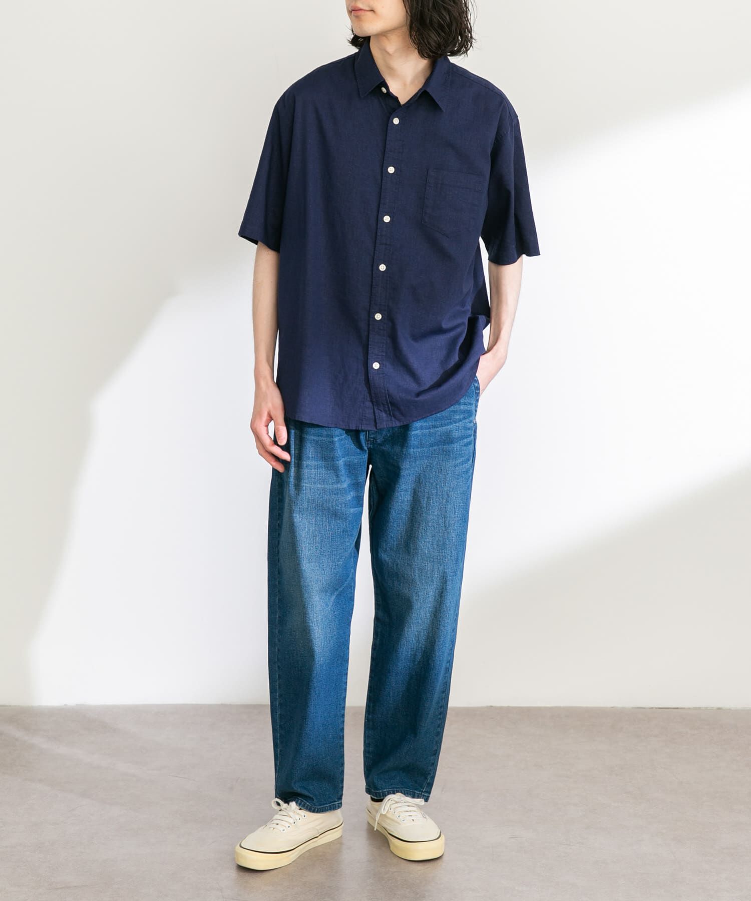 Sonny Label 「『吸水速乾/接触冷感』リネン混ハーフスリーブシャツ」|シャツ・ブラウス|