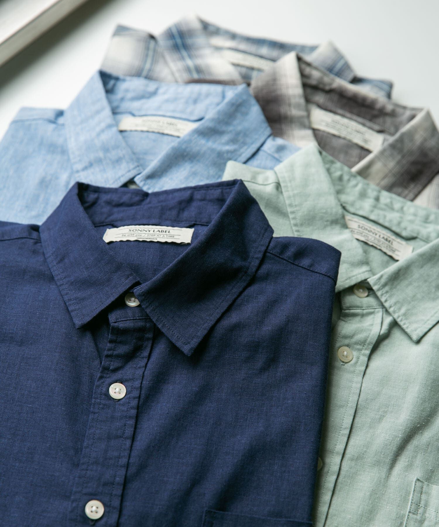 Sonny Label 「『吸水速乾/接触冷感』リネン混ハーフスリーブシャツ」|シャツ・ブラウス|