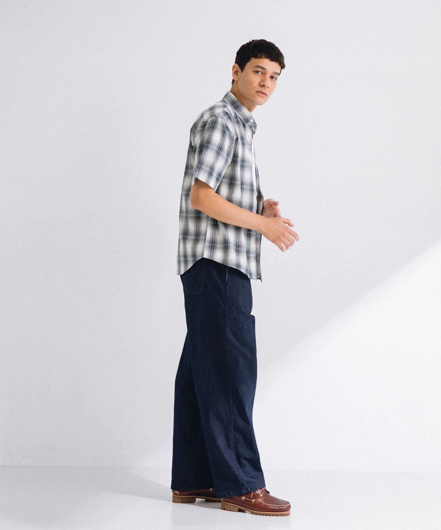 Sonny Label 「『吸水速乾/接触冷感』リネン混ハーフスリーブシャツ」|シャツ・ブラウス|