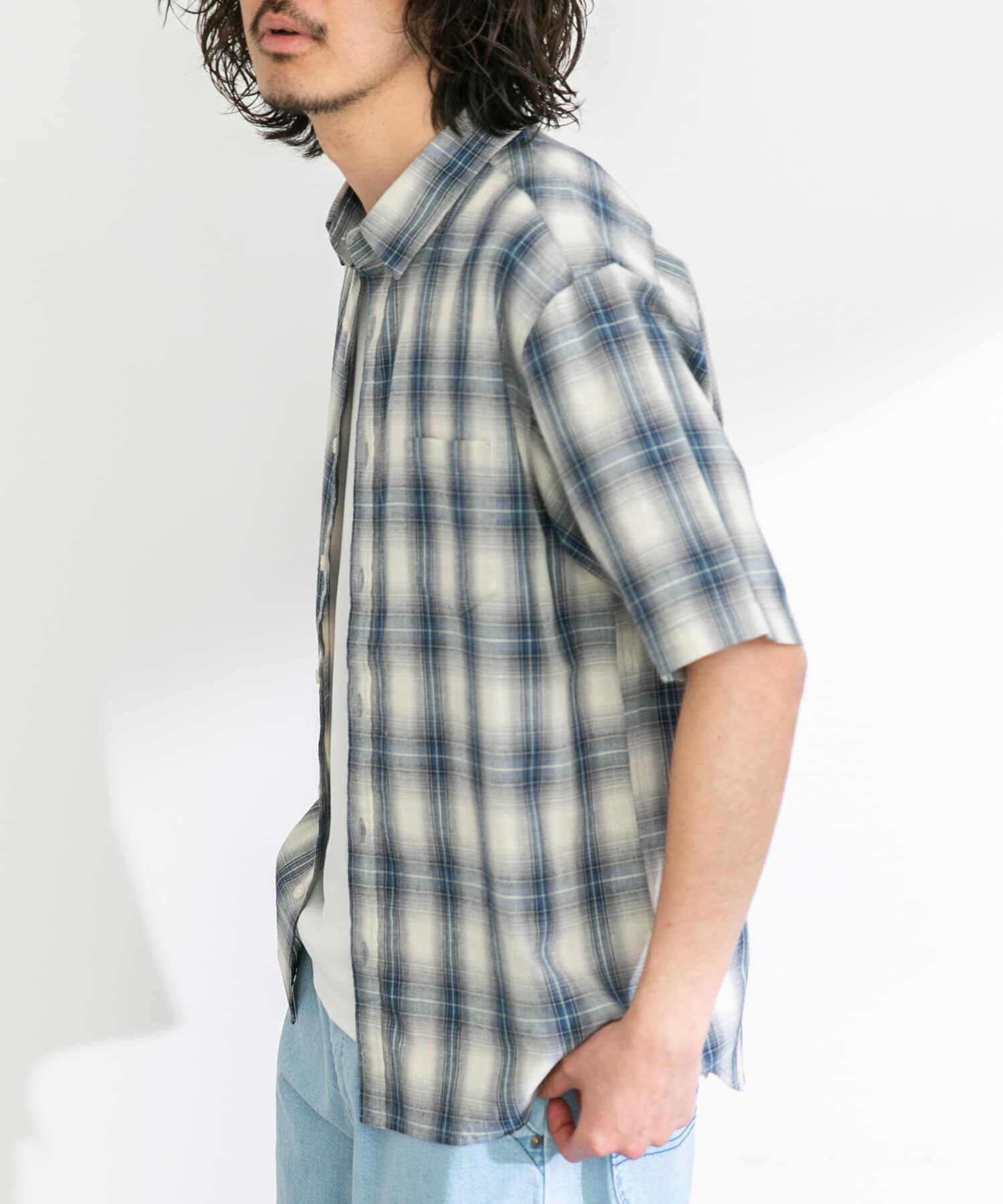 Sonny Label 「『吸水速乾/接触冷感』リネン混ハーフスリーブシャツ」|シャツ・ブラウス|