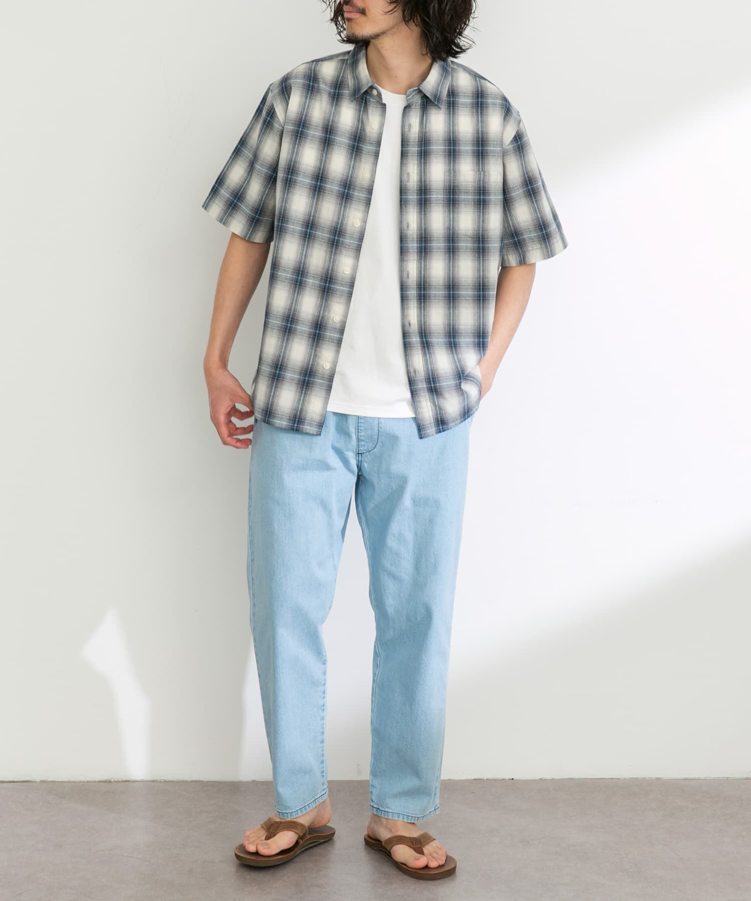 Sonny Label 「『吸水速乾/接触冷感』リネン混ハーフスリーブシャツ」|シャツ・ブラウス|