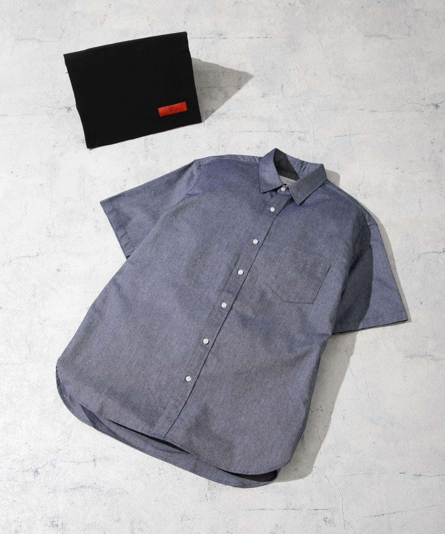 URBAN RESEARCH ROSSO「『抗菌/消臭』『XXLサイズあり』ハイパフォーマンスオックス半袖シャツ」|シャツ・ブラウス|インディゴブルー