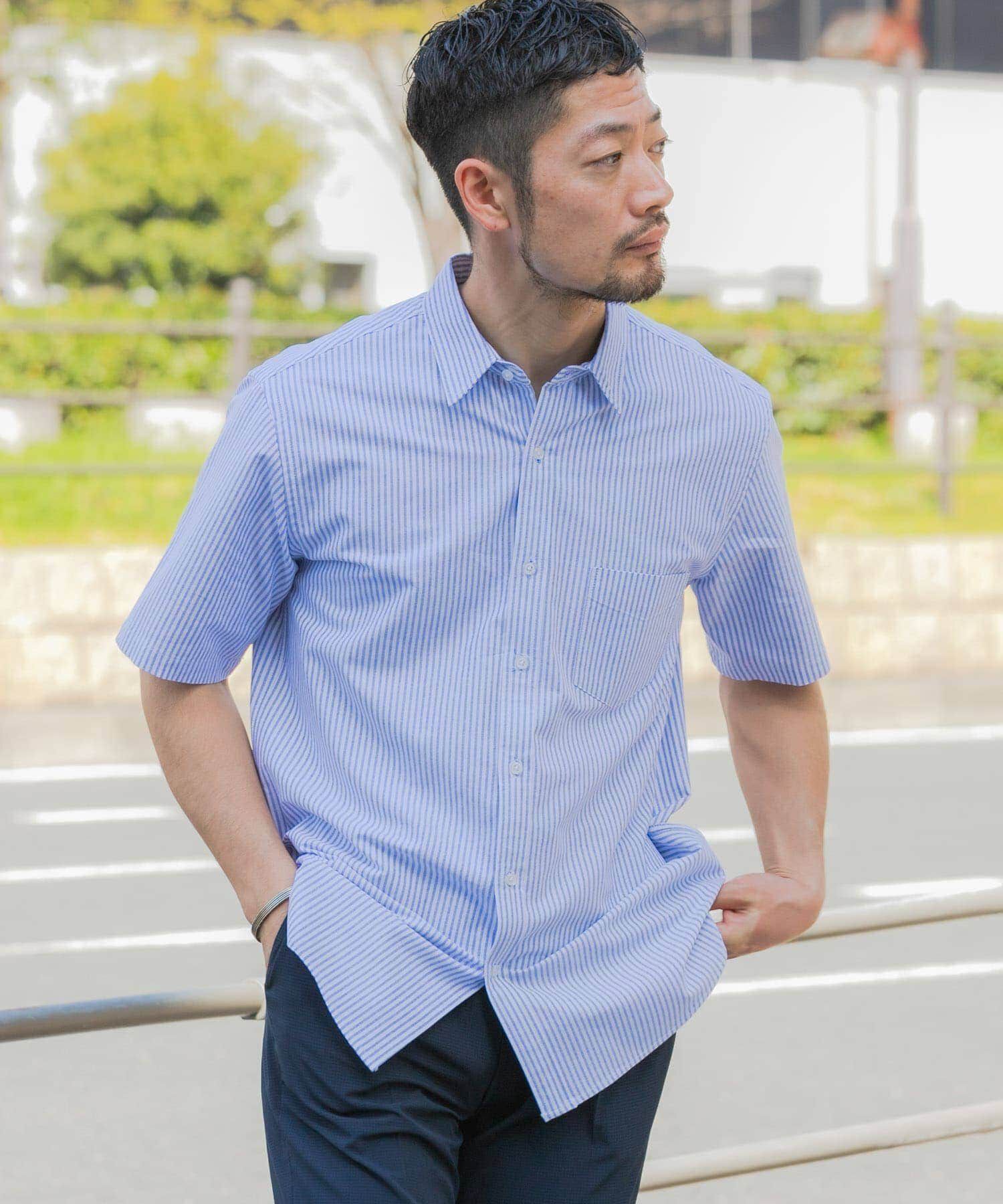 URBAN RESEARCH ROSSO「『抗菌/消臭』『XXLサイズあり』ハイパフォーマンスオックス半袖シャツ」|シャツ・ブラウス|