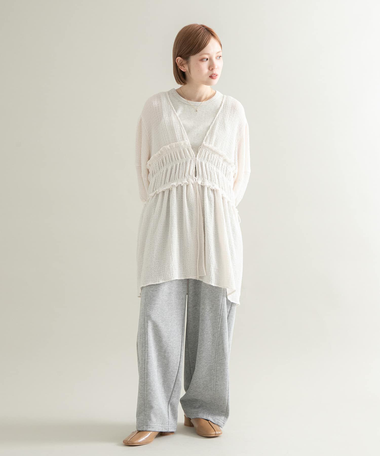  「フロントリボンチュニック」|シャツ・ブラウス|