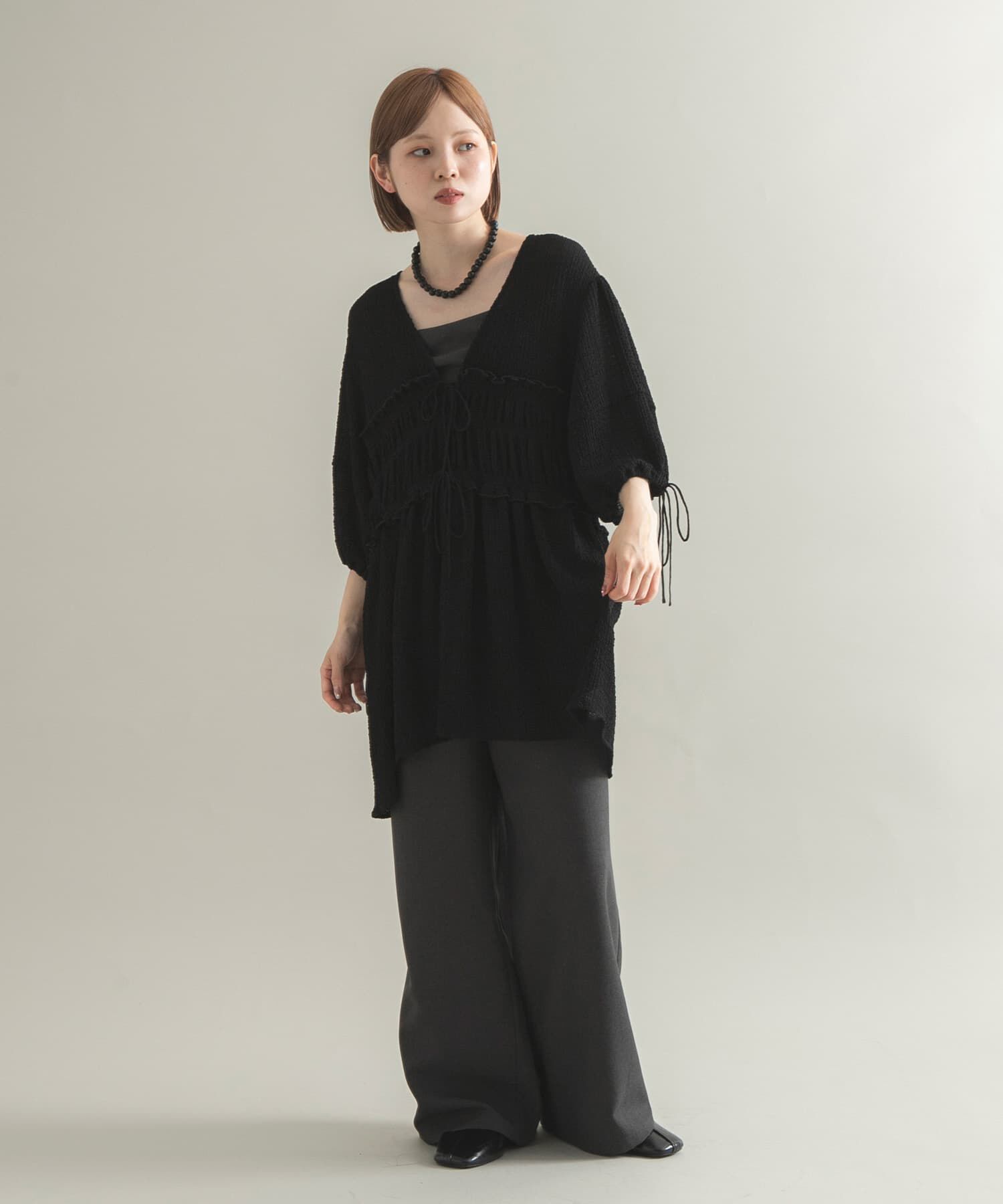  「フロントリボンチュニック」|シャツ・ブラウス|