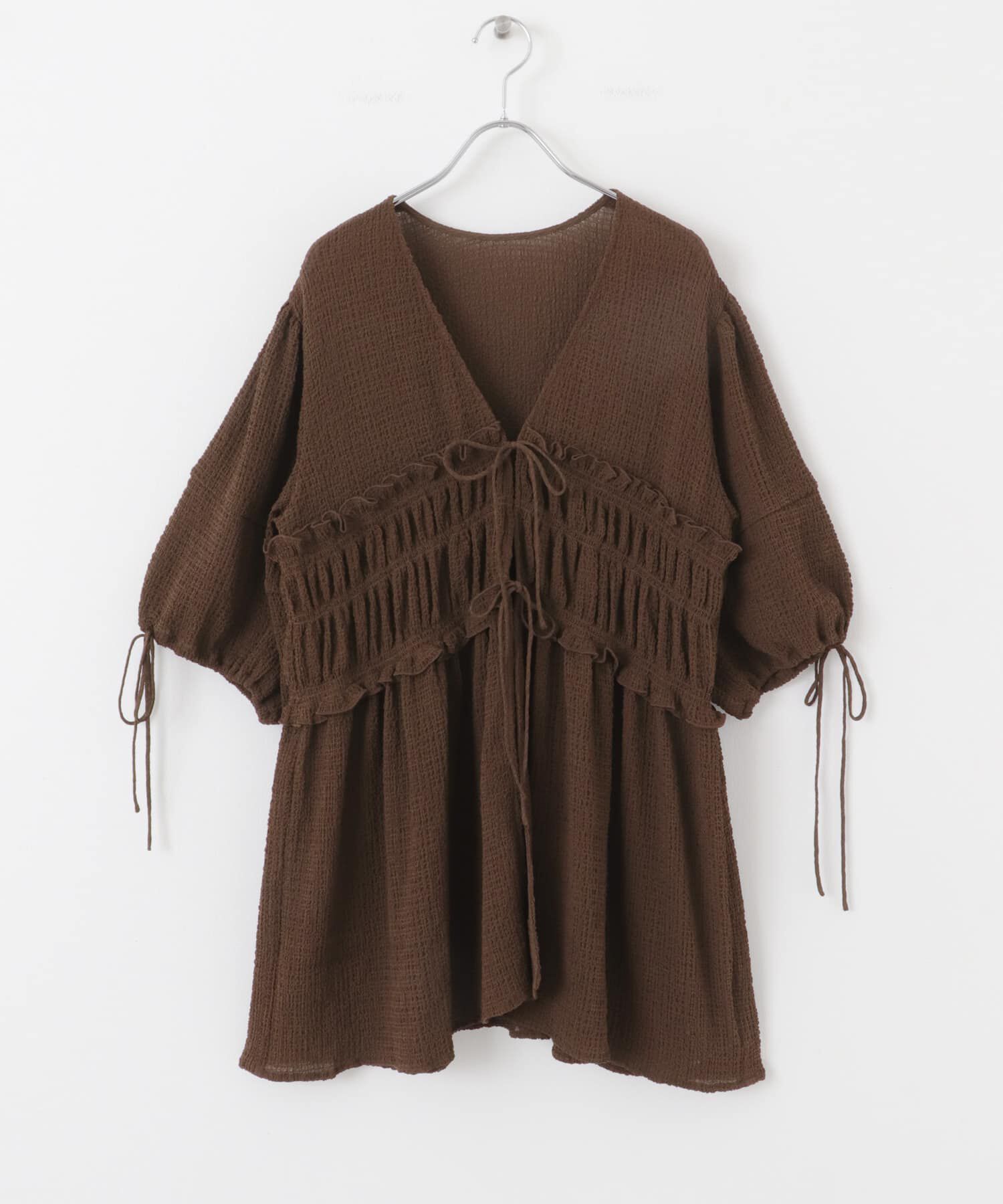  「フロントリボンチュニック」|シャツ・ブラウス|