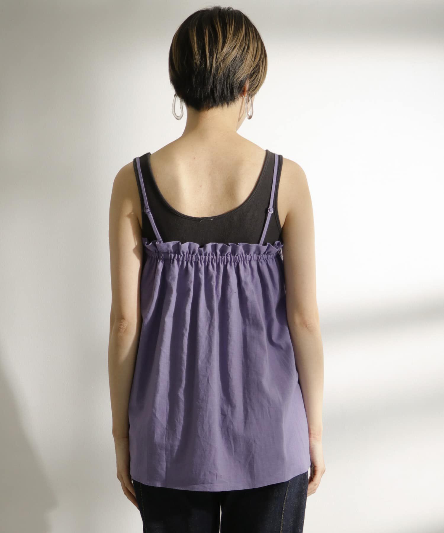  「リネンギャザーキャミ&there4;」|キャミソール|