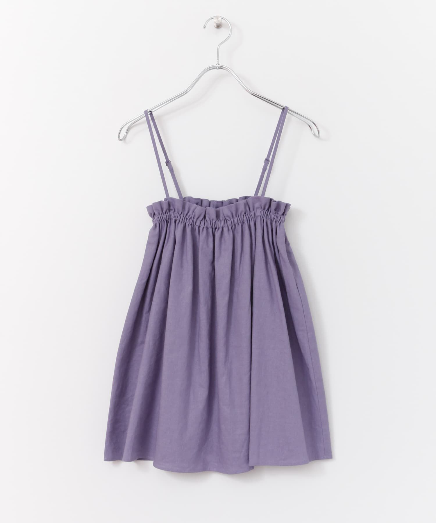  「リネンギャザーキャミ&there4;」|キャミソール|