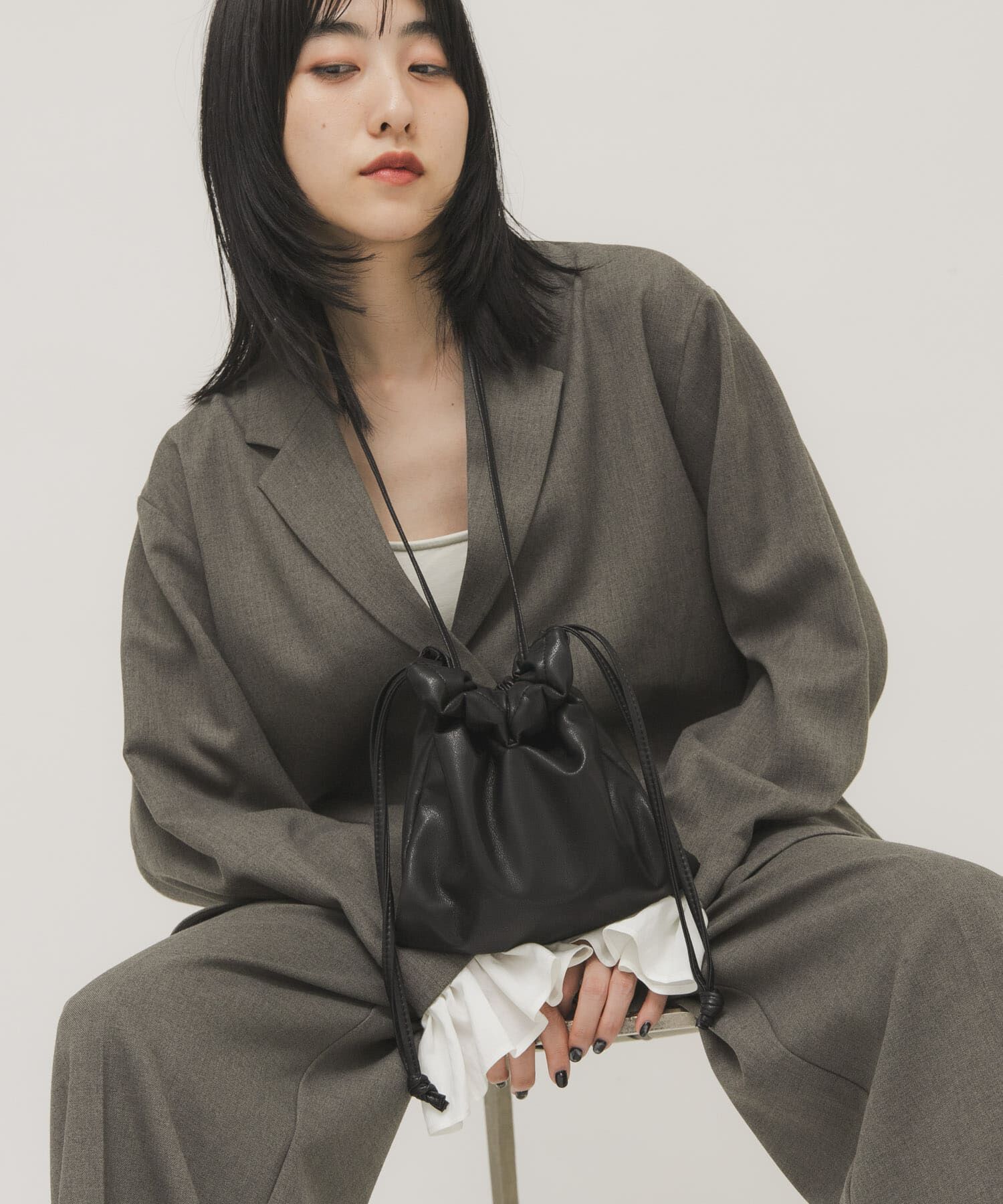  「ギャザーデザインミニBAG」|ショルダー・メッセンジャー|