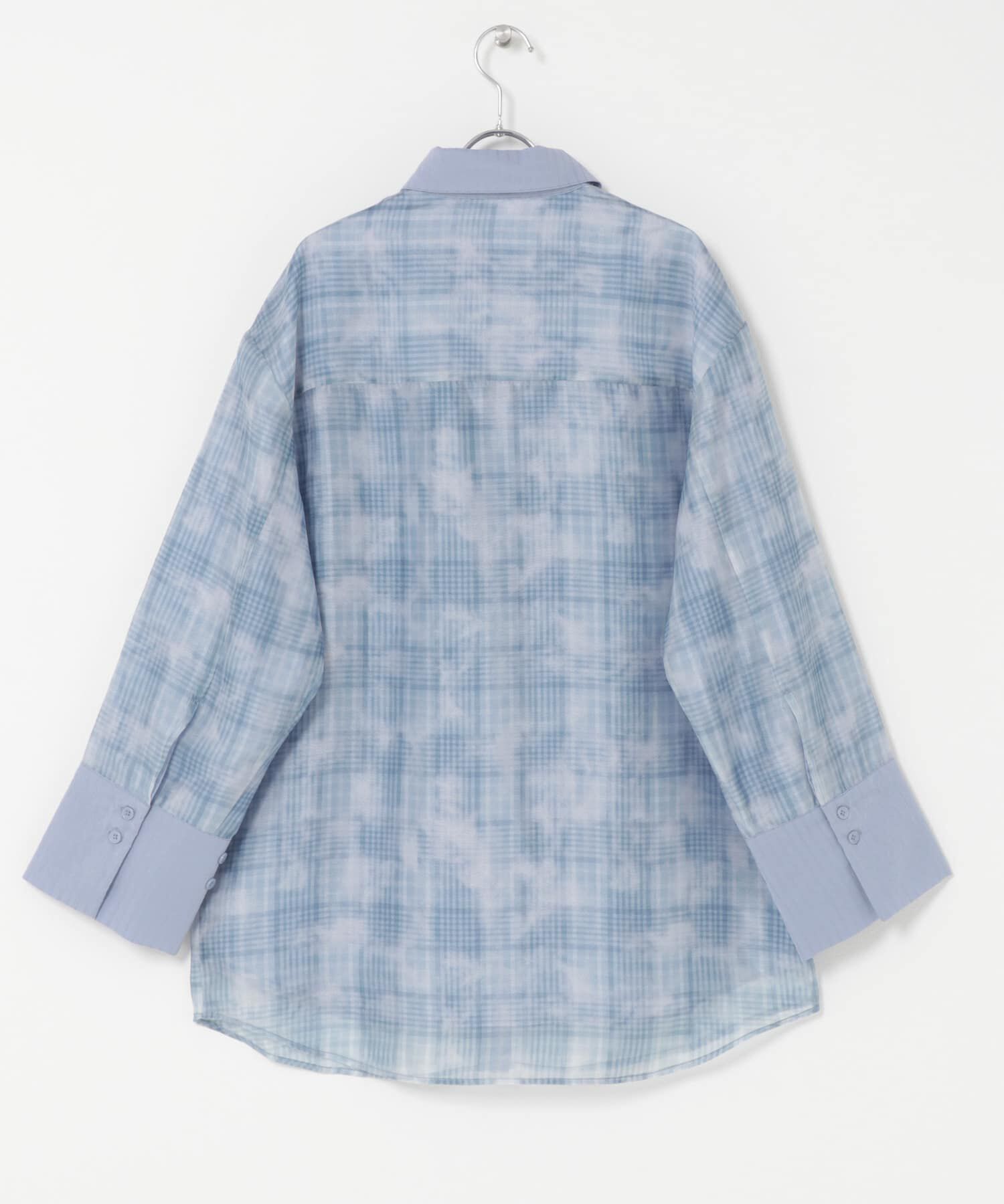  「シアーチェックレイヤードシャツ」|シャツ・ブラウス|