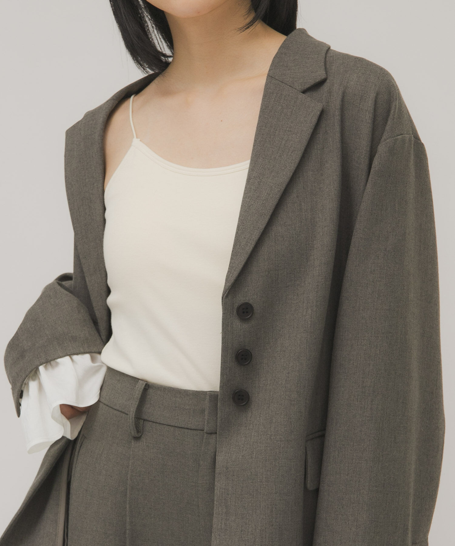  「スパゲティストラップカップ付きキャミ」|キャミソール|アイボリー