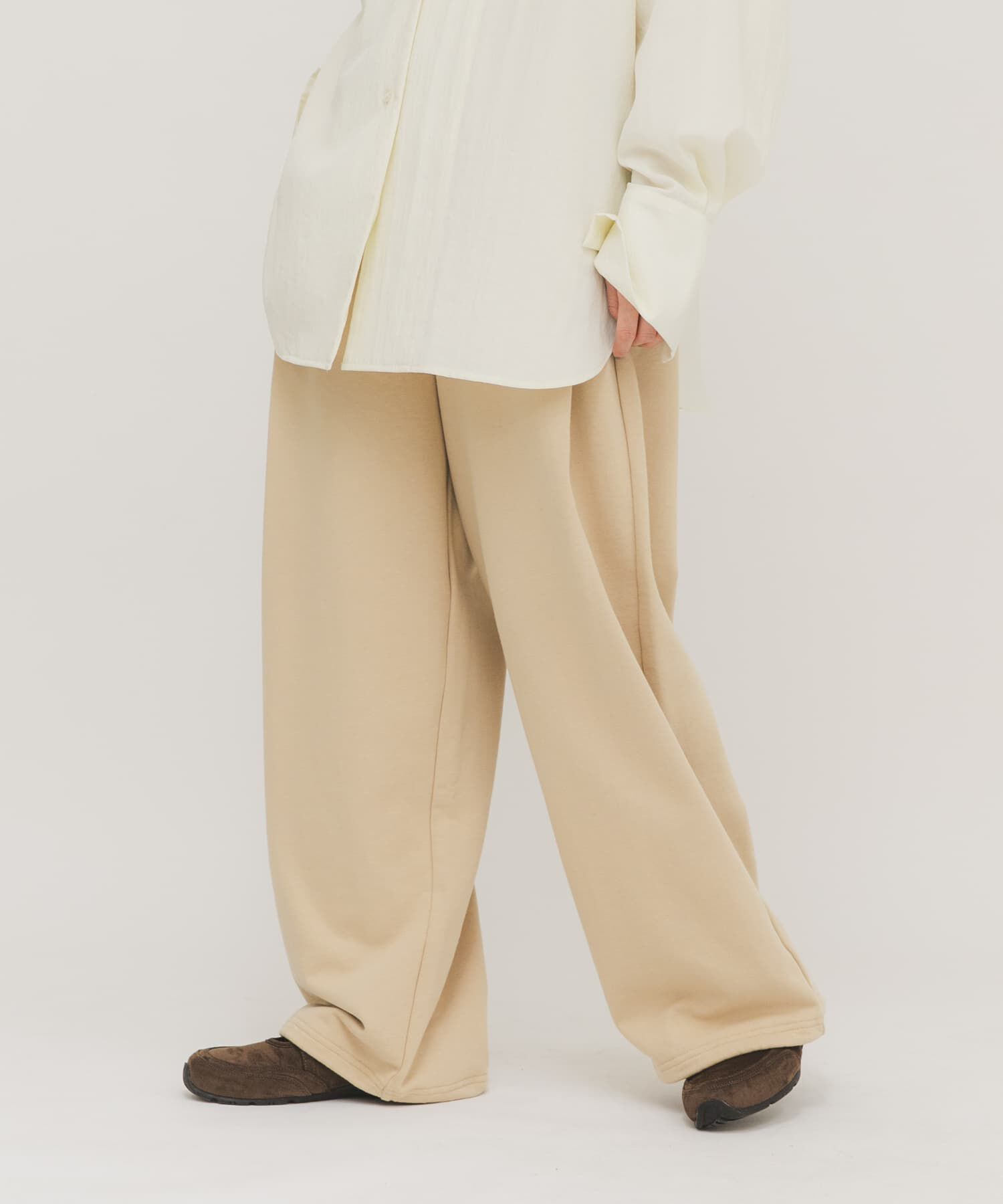  「ドロストルーズスウェットパンツ」|その他|ベージュ