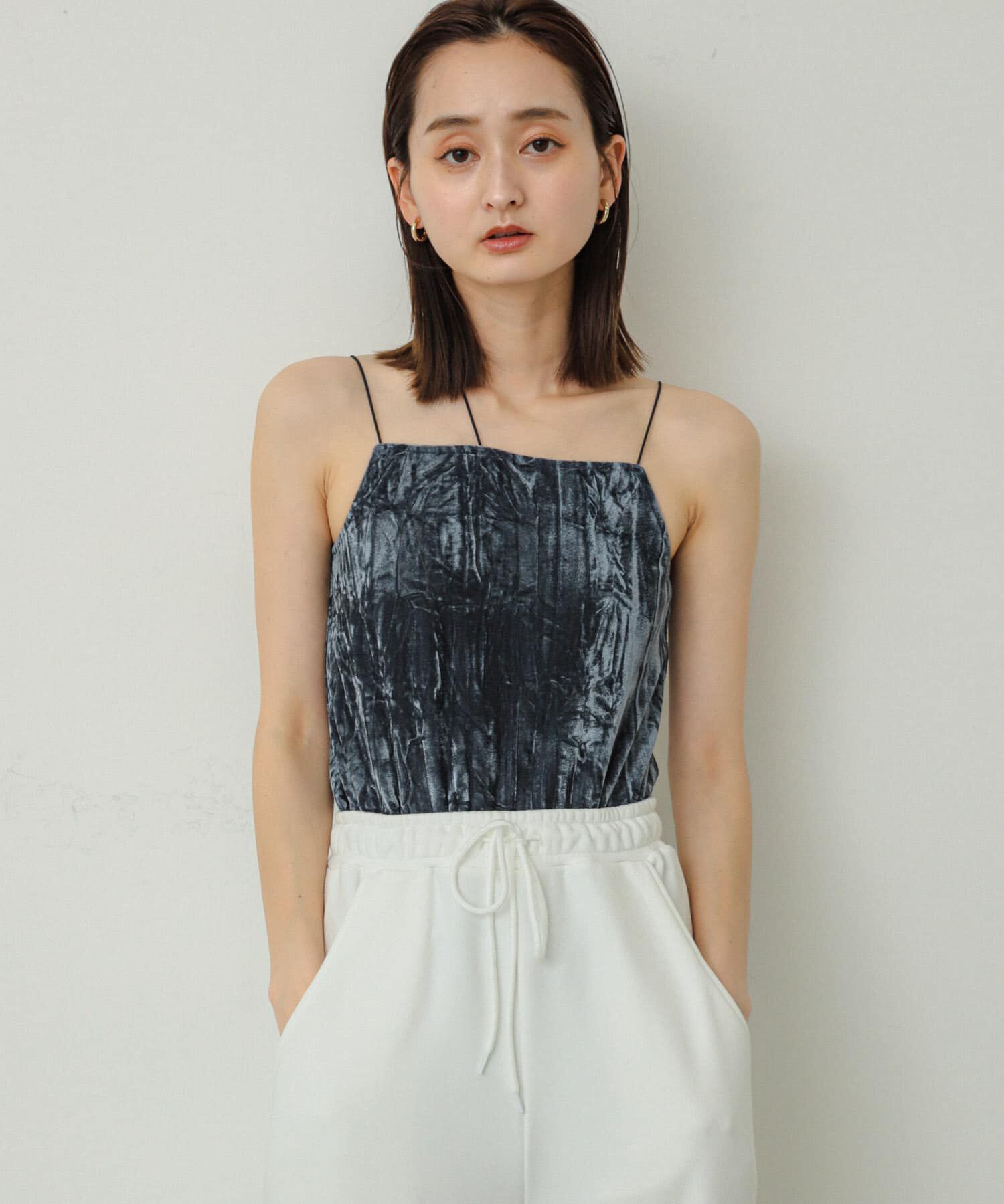 SENSE OF PLACE by URBAN RESEARCH「『サイズ展開あり』ベロアカップツキキャミソール」|キャミソール|