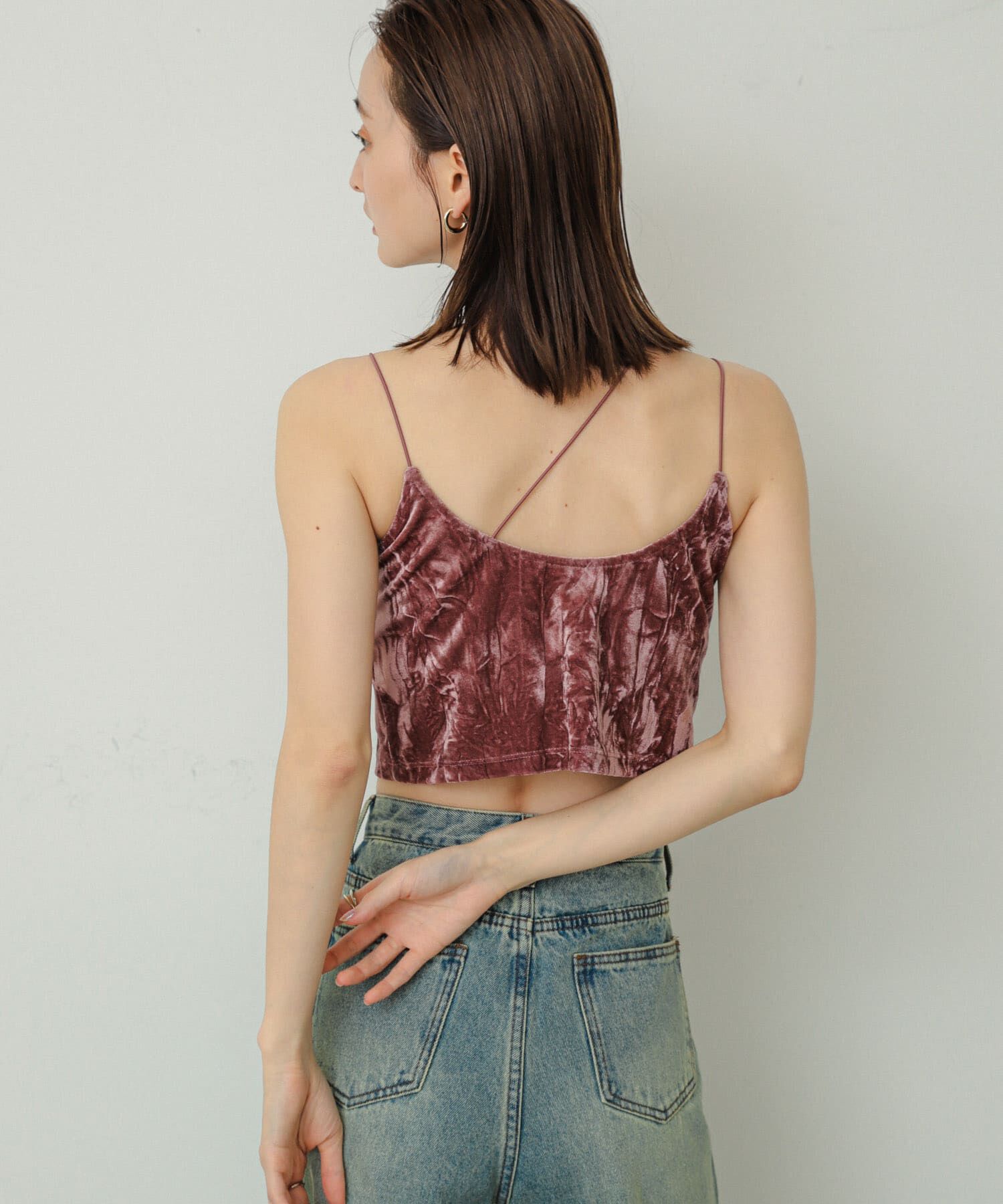 SENSE OF PLACE by URBAN RESEARCH「『サイズ展開あり』ベロアカップツキキャミソール」|キャミソール|