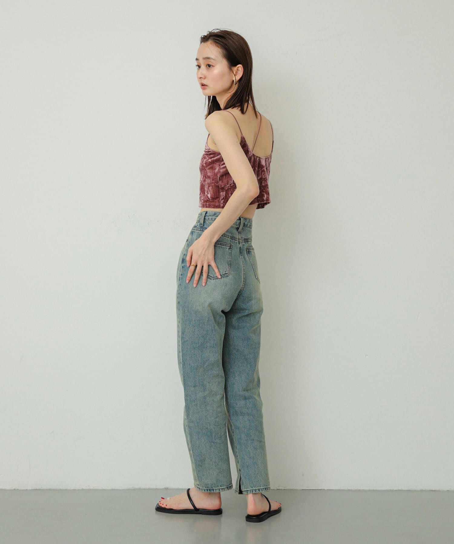 SENSE OF PLACE by URBAN RESEARCH「『サイズ展開あり』ベロアカップツキキャミソール」|キャミソール|