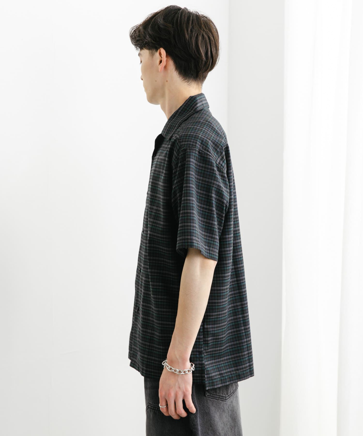 SENSE OF PLACE by URBAN RESEARCH「チェックオープンカラーショートスリーブシャツ」|シャツ・ブラウス|